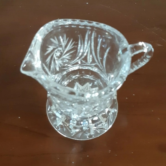 Cut Glass Creamer Pitcher ( clear glass) - Picture 4 of 4